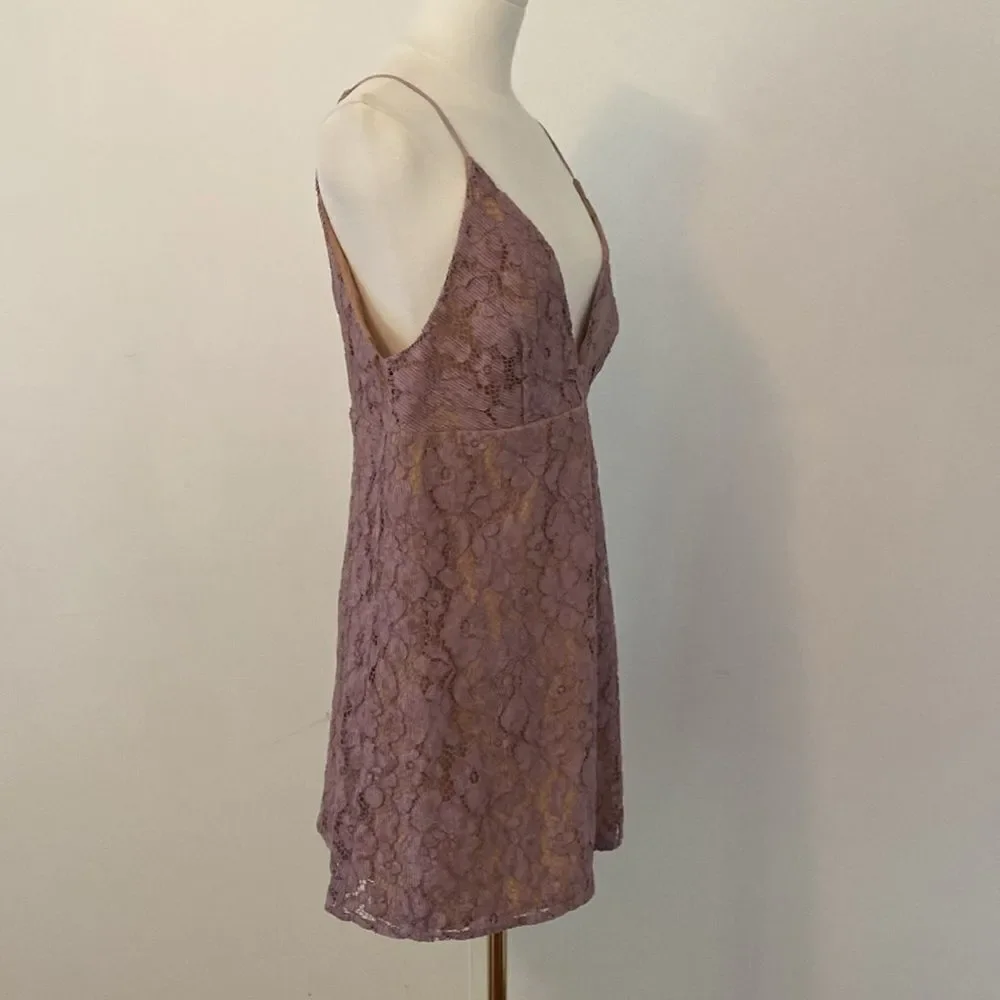 Free People Dangerous Love Lace Mini Dress Size 8